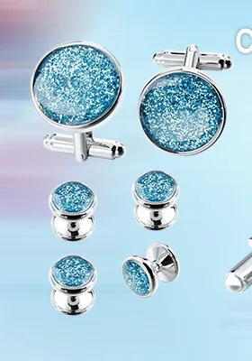 Хоусон запонки и шпильки смокинг набор Серебряный цвет с кристаллами Swarovski в струйном гематите, темно-синий, серый кристалл, фиолетовый, зеленый