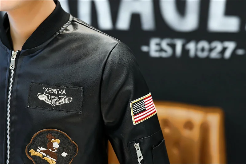 VERSMA Autmn Slim Fit мотоциклетная кожаная куртка с вышивкой Мужская Куртка Jaqueta De Couro Motoqueiro Pilot Байкерская кожаная куртка мужская