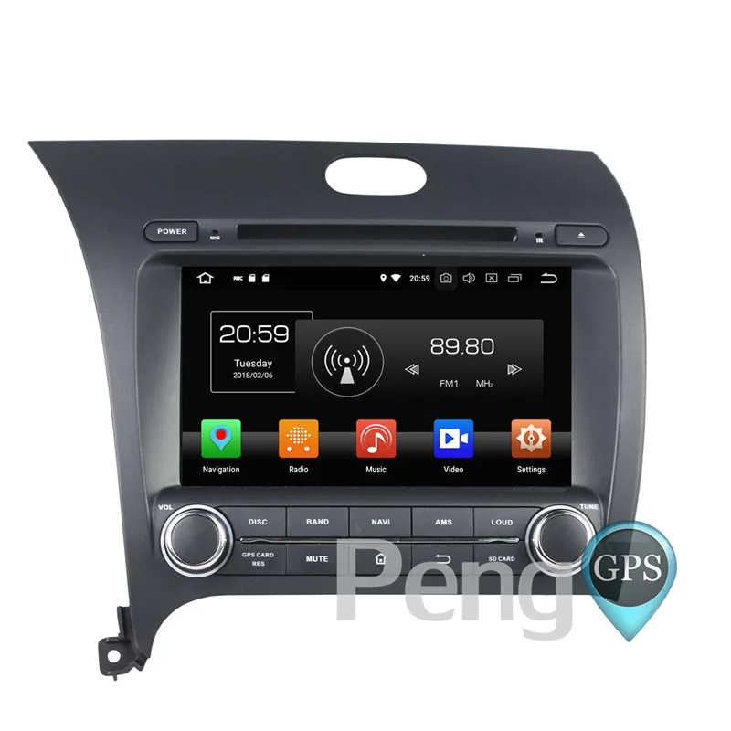 Discount 2 Din Android 8.0 Car CD DVD Player 8Core GPS Navigation for kia Cerato K3 Forte 2013-2017 Stereo 1080P HD Screen Autoradio 5