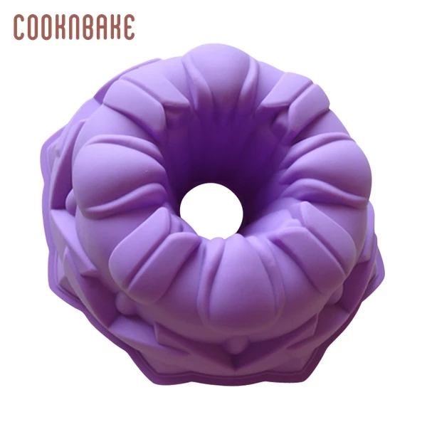 COOKNBAKE силиконовая форма для формы для выпечки большая силиконовая форма для торта круг торты для хлеба Кондитерская выпечка форма тюльпан 8 дюймов
