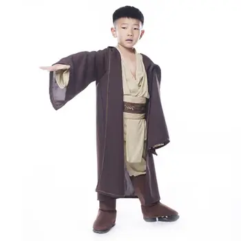 

Kids Star Jedi Warrior Costume Robe Child Halloween Cosplay Costume Tunic Pants Belt Cloak Party Full Set