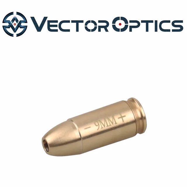 Vector Optics 9MM Brass Cartridge Red Laser Bore Sight Collimator