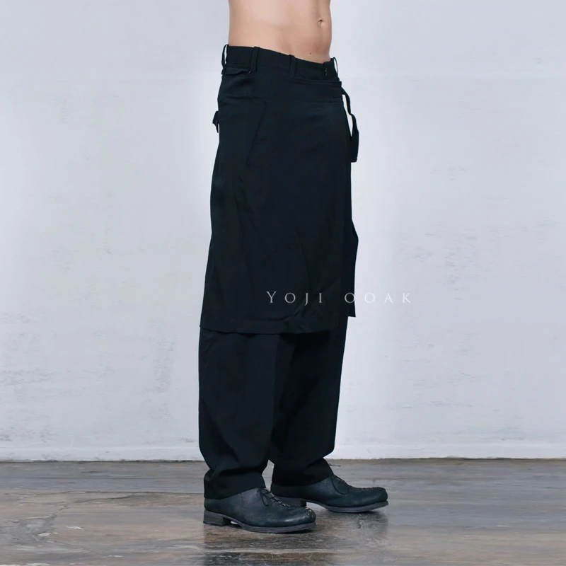 S-XXXL Корейская версия Новинка модная шерстяная одежда юбка Штаны мужские свободные повседневные штаны Большие размеры костюмы