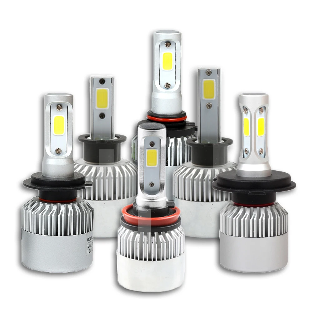 

2PCS/LOT H4 LED H7 H1 H3 H11 HB3 9005 9006 HB4 Auto Headlamp 6500K Light Bulb 12V Car Headlight