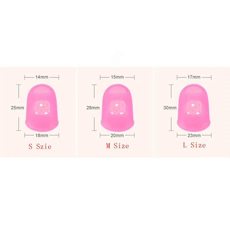 Силиконовые нарезные наконечники 3 размера дышащие для рукоделия шитья