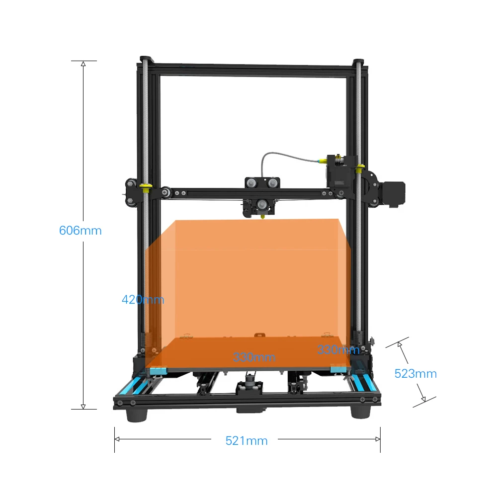 Tronxy X3S 3D-принтеры DIY Наборы 3 ступени алюминиевые профиля быстро Установка двойной Z винты двойные вентиляторы металлический каркас