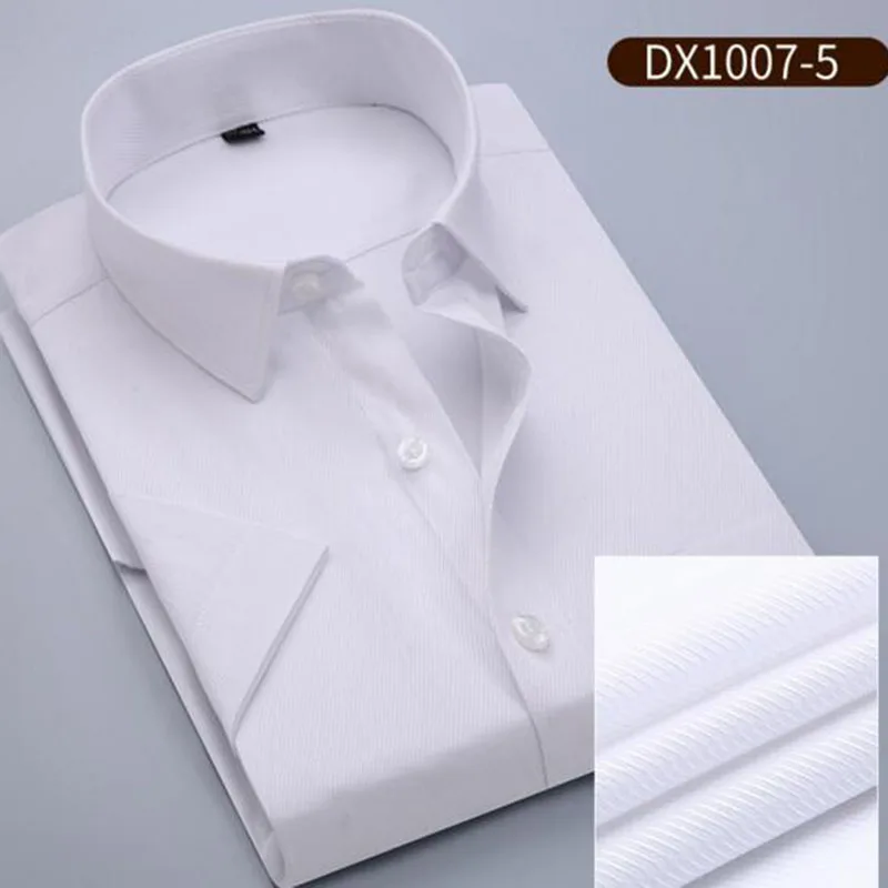 Деловые мужские официальные сорочки с короткими рукавами, однобортные рубашки ярких цветов с отложным воротником, удобная скатерть из хлопка