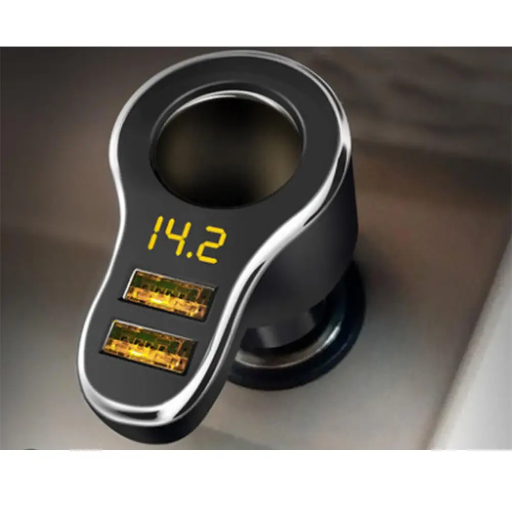 3.1A двойной Переходник USB для зарядки в машине Быстрая зарядка с Volmeter прикуриватель разветвитель повторное зарядное устройство для телефона gps DVR