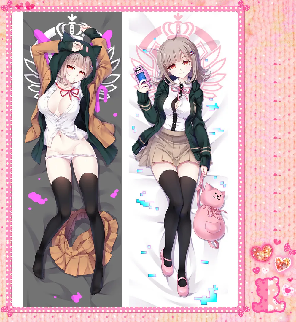 Аниме мультфильм Dangan Ronpa двойной подушкой Обнимая наволочка персиковая кожа 2