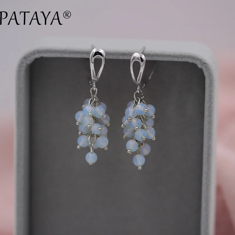 Женские серьги подвески из натурального камня с лунным камнем|dangle earrings|womens dangle