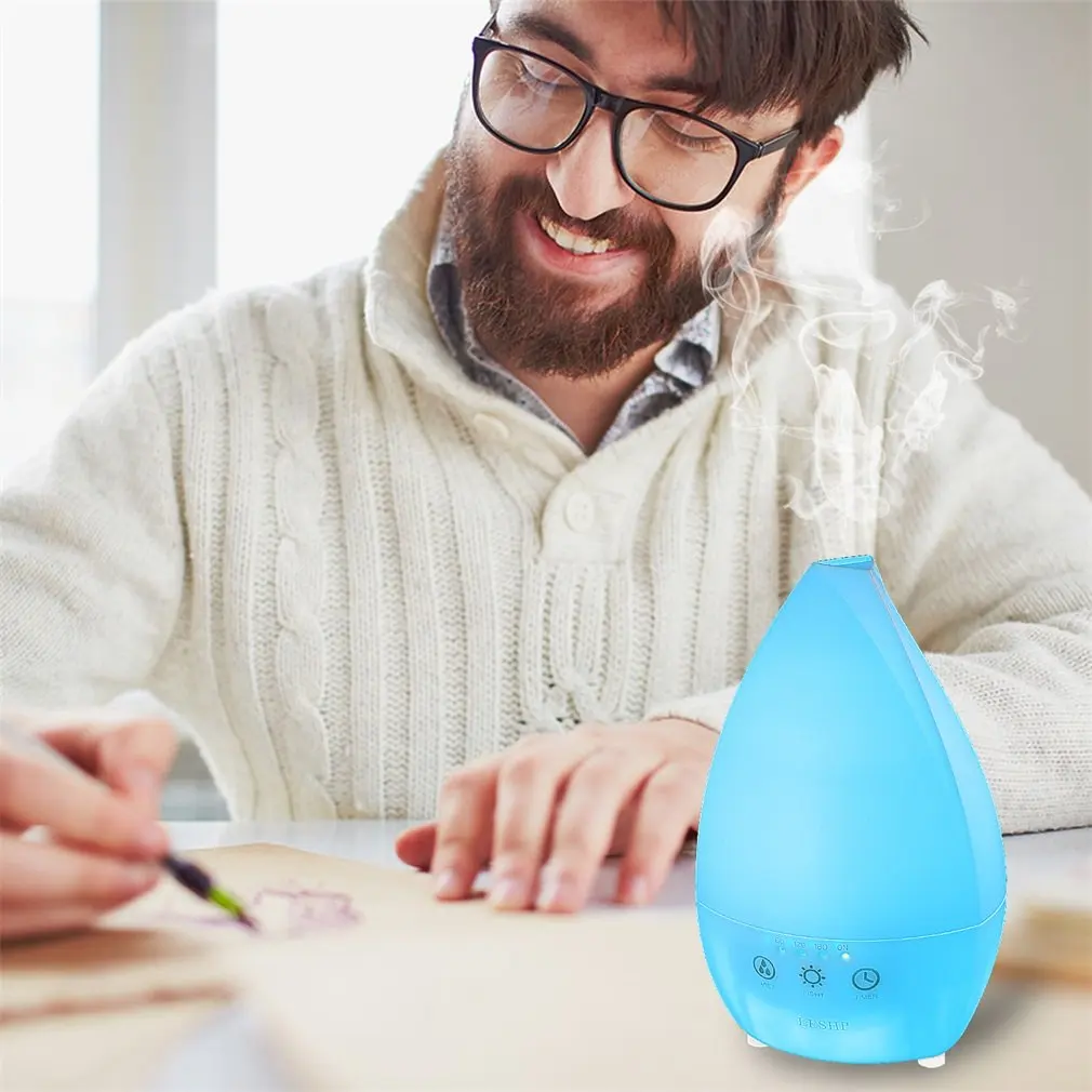 LESHP Touch Colorful Lights Aroma Humidifier Ultrasonic Aroma Diffuser 7 Color LED Lights 200ML Tank Lasts All Night