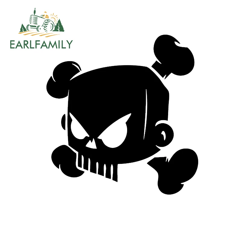 

EARLFAMILY 13cm X 13cm HOONIGAN Skull KEN BLOCK 43 Sticker Decal Vinyl Car Illest Drift LOW Tuner DUB Car Styling Black/Silver