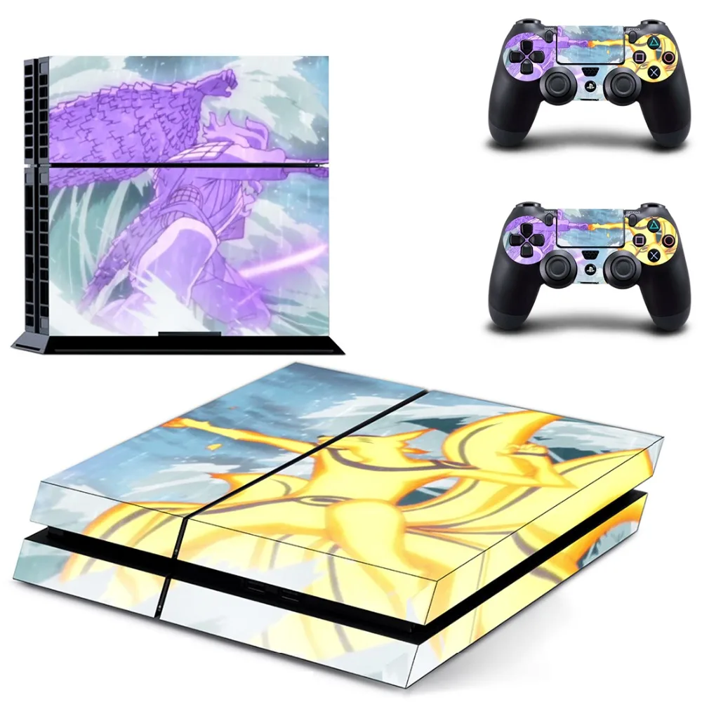 Наруто наклейка для PS4 виниловая наклейка, стикер для консоли sony Playstation 4 и 2 контроллера наклейка для PS4 стикер