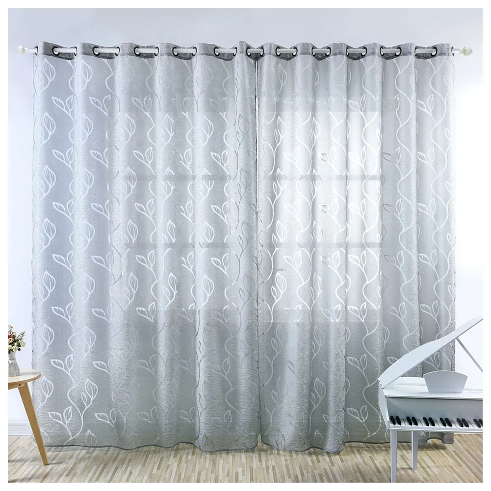 Grey JH0003 Горячая Красивая 100x200 см обертывание волны воздушный шар в форме ножниц оконная штора в спальню полиэстер занавеска драпировка высокого качества FBE3 - Цвет: Grey JH0003