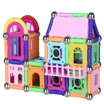 

218pcs Magnetic Designer Construction Set Magnet Sticks Metal Balls Magnetic Constructor Toys for Children Gifts