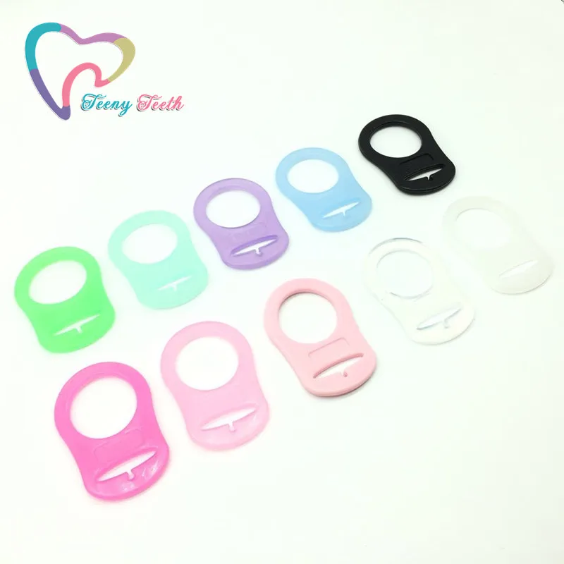 

Teeny Teeth 5 PCS Adapter Silicone Universal Pacifier Clip Adapter Button Paci Adapter Nuk Adapter,SiliconeDummy Soother Holder