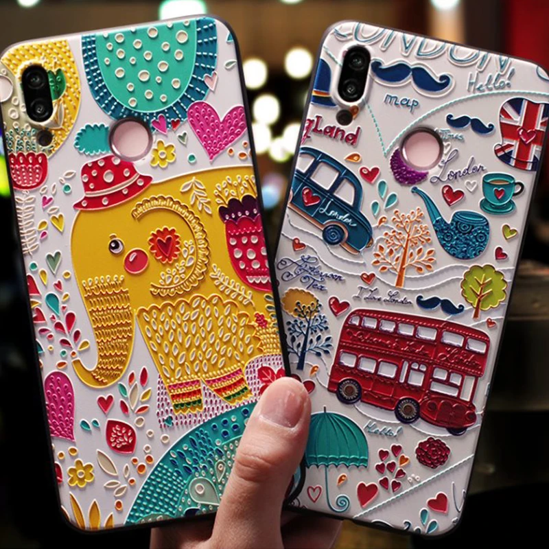 

Coque For Huawei P20 P30 Mate 20 10 Pro Lite 3D Relief Phone Case For Huawei P Smart 2019 P8 P10 P9 Lite mini 2017 Case TPU Cute