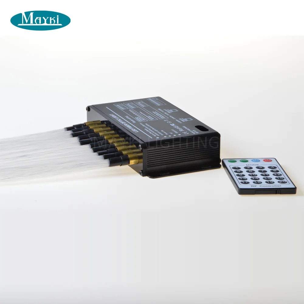 Maykit Diy волоконно-оптический Звездный потолок с 5 Вт 12 В Dc Led+ 200 шт. 0,75 мм волоконно-оптические хвосты на 2 м+ 20 программ пульт дистанционного управления