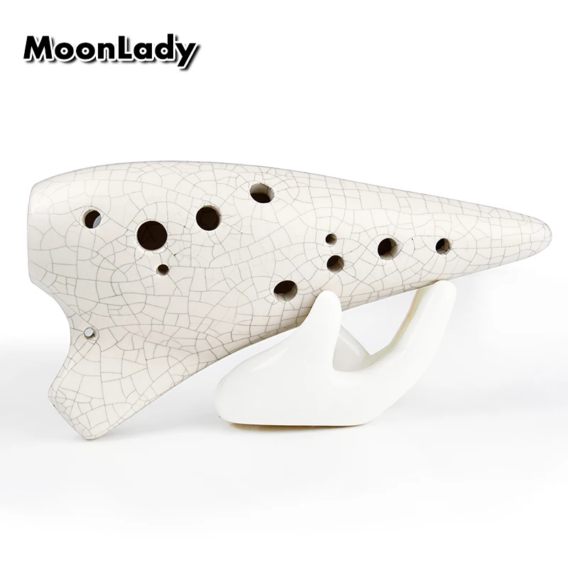 Buy Alto C White Ice crack Ocarina 12 Holes Woodwind