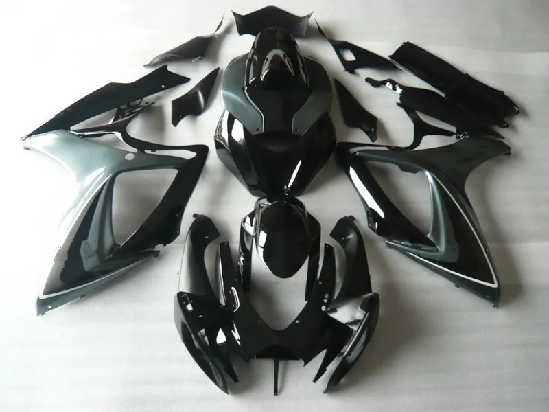 Мотоциклетный вставной обтекатель комплект для SUZUKI GSXR600 750 K6 06 07 GSXR 600 GSXR750 2006 2007 серый черный глянец обтекатели комплект+ подарки SB66