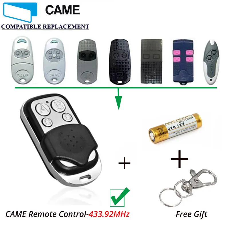 

50pcs Wholesale Universal fixed code Replacement Gate Hand Remote Control CAME BENINCA NICE FLO Top Quality 433.92MHz