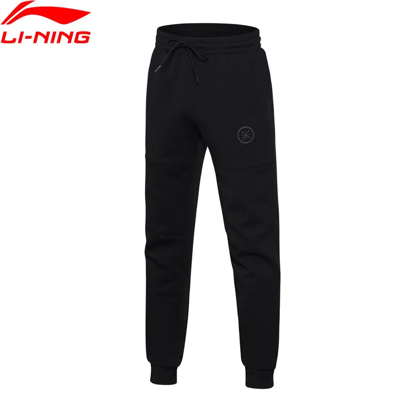 (Распродажа) Li-Ning мужские спортивные брюки серии Wade, удобные теплые спортивные брюки с подкладкой из хлопка и полиэстера AKLN097 MKY352