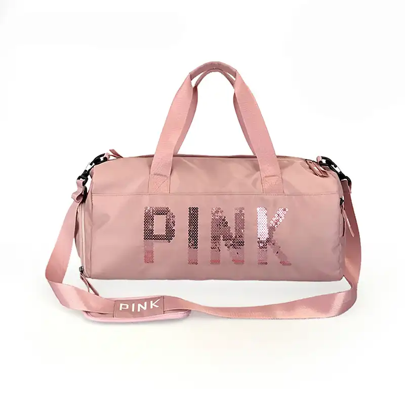 2019 New Sequins Pink Letters Gym Fitness Sports Bag Handbag Shoulder Yoga Female Waterproof Sport Bags For Training 2019 New Sequins Pink Letters Gym Fitness Sports Bag Handbag Shoulder Yoga Female Waterproof Sport Bags For Training