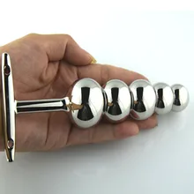 15 см Из Нержавеющей Стали 5 Шары Анальный Крюк Связывание Анальный Butt Plug Мужской Игрушки L-26