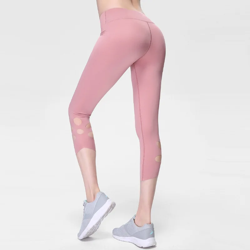 Летние брюки длиной до икры для фитнеса Gymwear, спортивные Леггинсы с высокой талией, контроль живота, спортивная одежда для бега, тренировки
