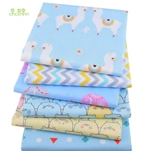 Chainho, 6 шт./партия, синий мультфильм, печать твиловая, хлопковая ткань, Лоскутная Ткань, DIY шитье и стеганые жир четвертей материал для ребенка и ребенка