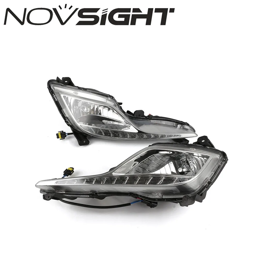NOVSIGHT 2 шт./компл. Автомобильные светодиодные дневные ходовые огни DRL белые для Hyundai