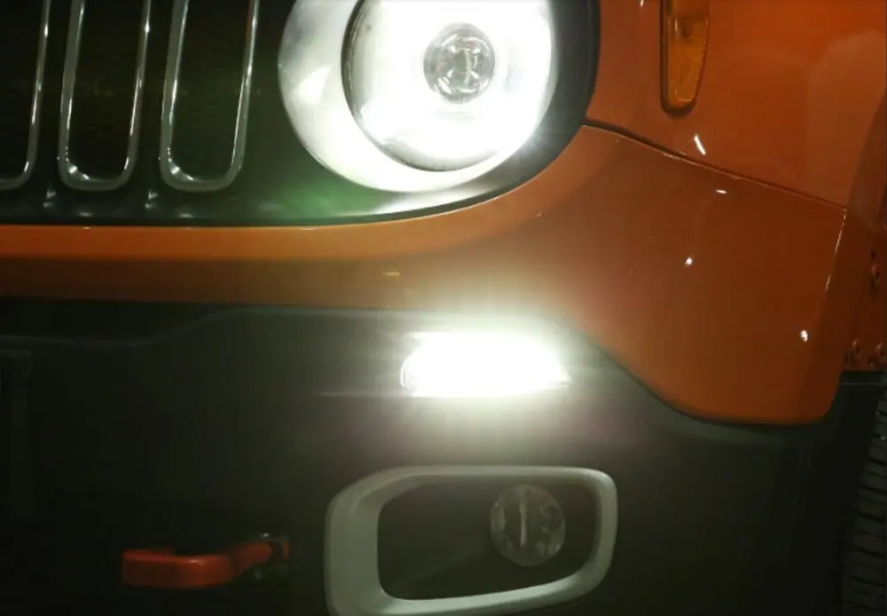 RQXR светодиодный дальнего света для Jeep renegade- дневного света с желтым поворотным сигналом