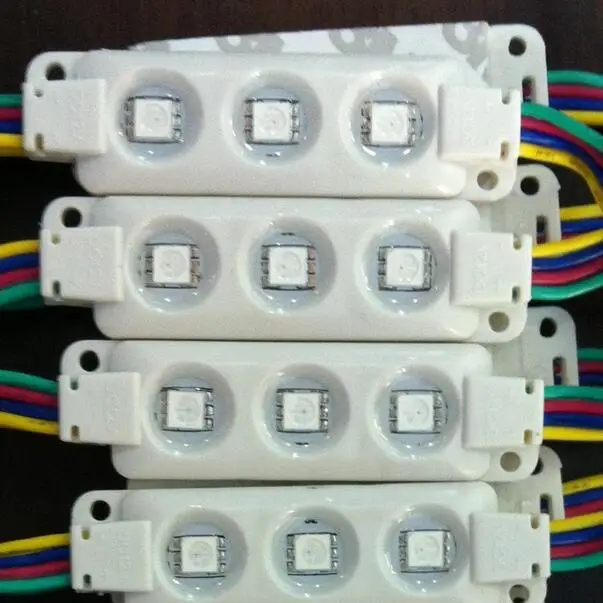 5050 RGB 3 светодиода светодиодный модуль ввода, epistar чип, 12 В 0,75 Вт черный/белый корпус светодиодный модуль 2 года гарантии, CE ROHS