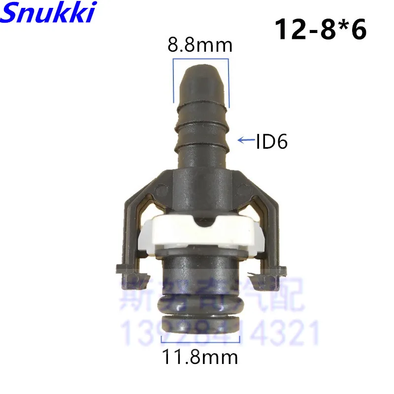 

high quality 12-8X6 original plastic connector fuel line quick connector for shaanqi delong EFI car for big truck heavy truck