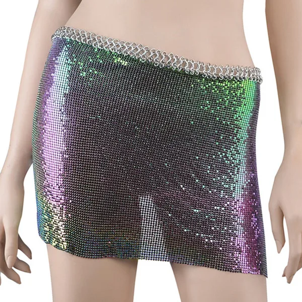 Colorful Waist Ingemark богемный металлический сетчатый бюстгальтер для тела цепочка для тела на талию Сексуальные Блестящие Блестки Бикини Пляжная портупея цепь для женщин ювелирные изделия для тела - Окраска металла: Colorful Waist