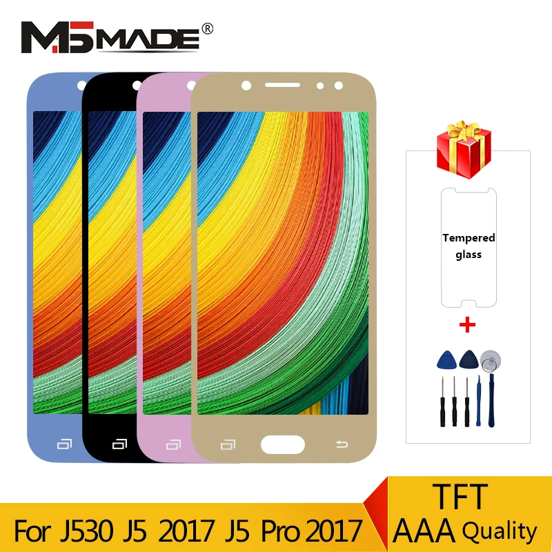 J530 lcd для samsung Galaxy J5 J5 Pro J530 J530F lcd дисплей кодирующий преобразователь сенсорного экрана в сборе части Регулируемая яркость