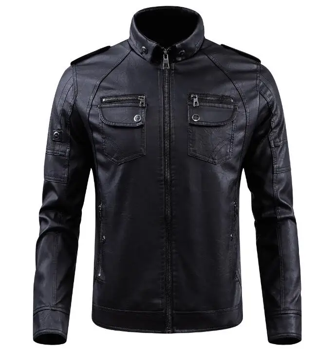 Mens PU Jackets Coat Motorcycle Biker Faux Leather Suede Jacket Men Winter Casual Thick Warm Brand Slim Male Coat XXXL 4XL