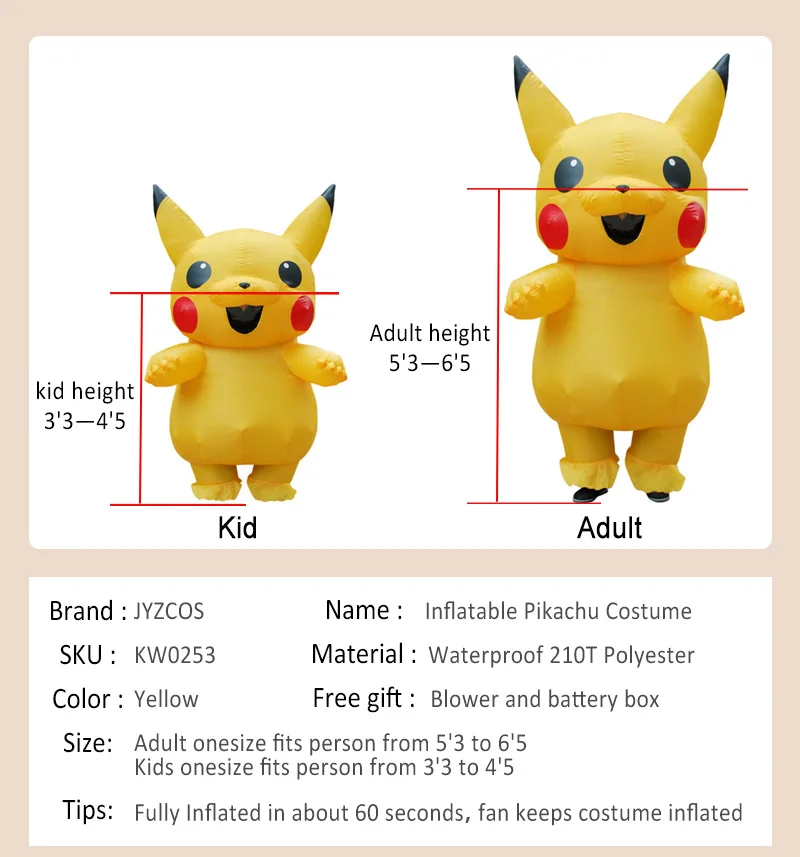 Inflatable Pikachu Costume -2