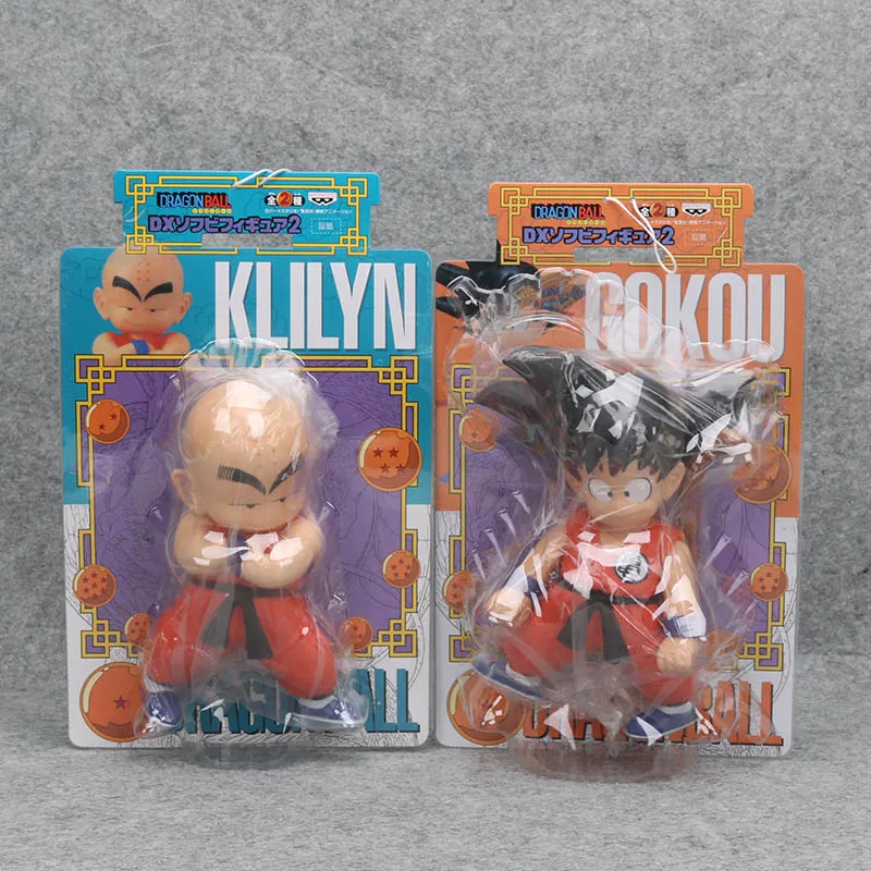 Экшн фигурка Dragon Ball Z из ПВХ 2 шт./компл. детская Гоку криллина игрушки модель кукла
