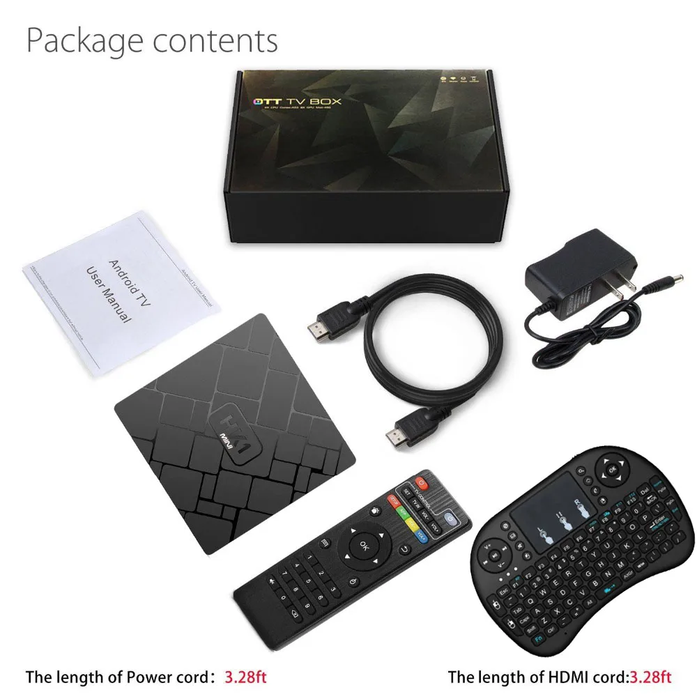 box with keyboard HK1mini ТВ коробка Франция, Италия Арабский ip жизни 2500CHS+ 600VOD Европа Африка Америка хорошо для Швеции Германия без месячной платы - Цвет: box with keyboard