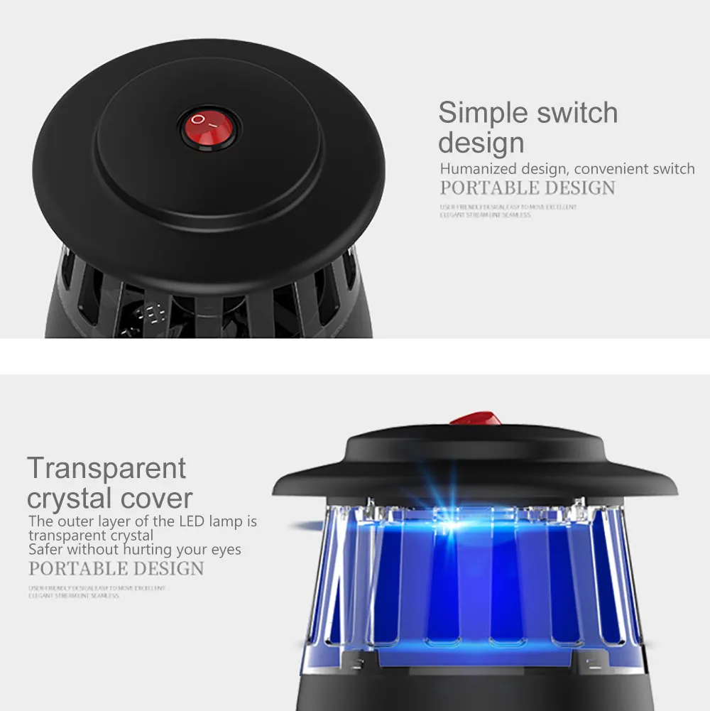 Mosquito Killer Light 5W USB Electronic LED Mosquito Trap Insect Kill Lamp Living Room Bedroom Kitchen Night Light
