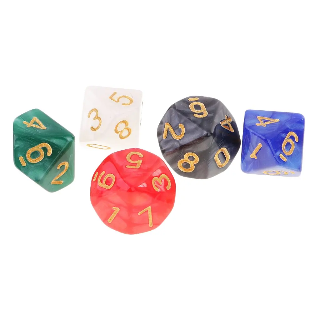 50 шт многогранные Dice 10-Двусторонняя D10 игральные кости с цифрами для Подземелья и Драконы DND MTG RPG настольная игра Creative игрушки подарок бар клуб
