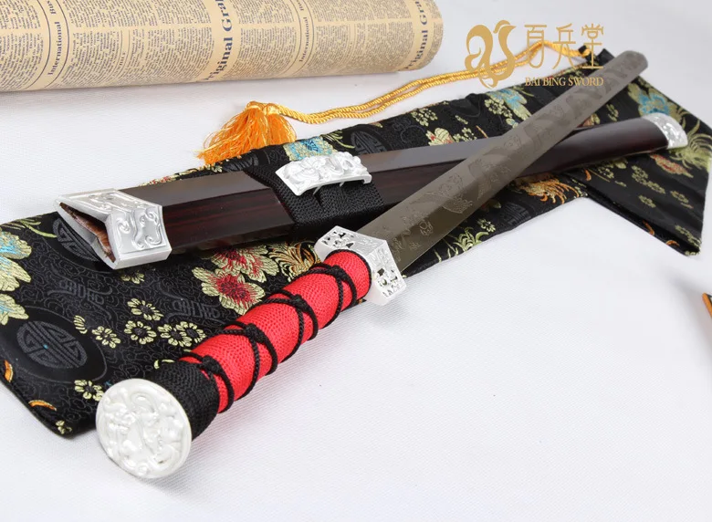 Древний китайский длинный Han-sword органический весь меч семья Изысканная мебель настоящий классный подарок домашний декор