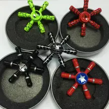 Шестиконечный Мстители Капитан Америка Железный человек Халк, Человек-паук Непоседа ручной Спиннер для пальцев Спиннер игрушка Спиннер