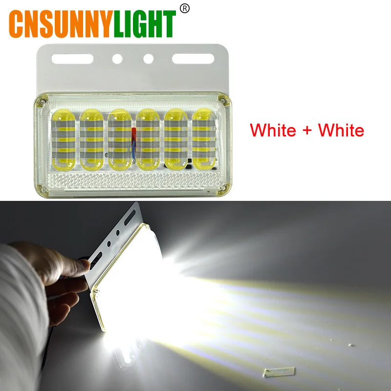 CNSUNNY светильник DC12V Автомобильный светодиодный грузовик Предупреждение сигнальный светильник 5 видов цветов 6D габаритный фонарь прицеп грузовик пикап Противотуманные фары парковка светильник Водонепроницаемый - Испускаемый цвет: White