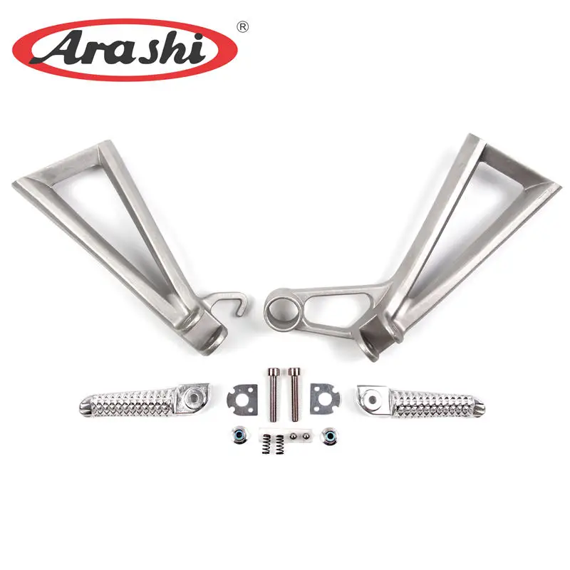 Arashi 1 Набор для YAMAHA YZF R6 2003 2004 2005 Задние подножки задний Набор кронштейн пассажирский мотоцикл YZF-R6 2003-2005 - Цвет: Серебристый