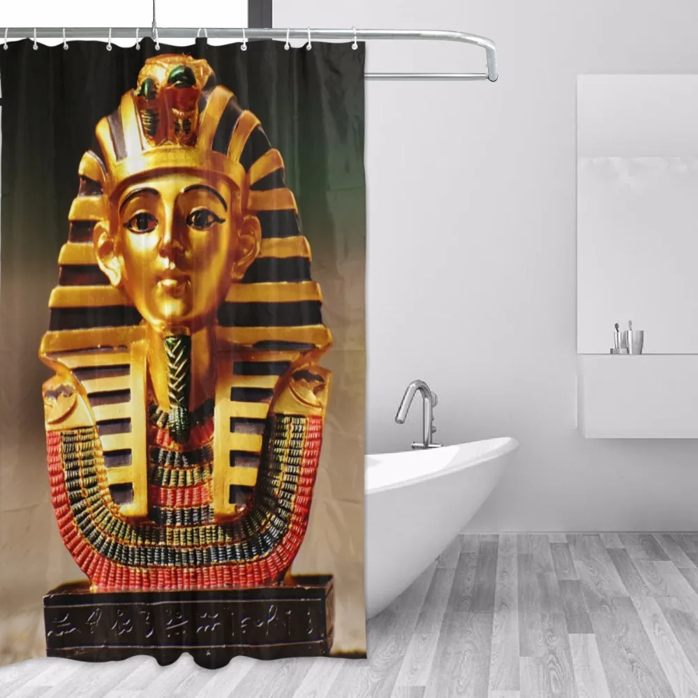 Египетский фараон Tutankhamun Душ Шторы Водонепроницаемый с защитой от плесени полиэстер ткань для ванной s ванная комната код с 12 Крючки