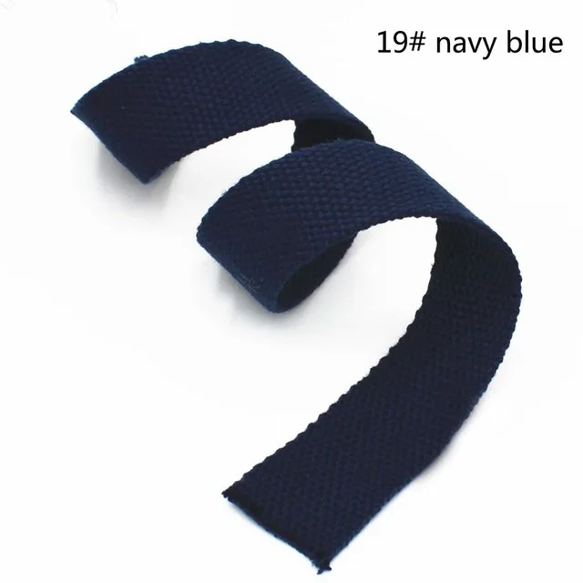 navy blue Meetee 8 ярдов 20 мм 1,5 см толстый полиэстер хлопок полотно тесьма лента переплет лента Сумка ремень одежды Швейные аксессуары - Цвет: navy blue