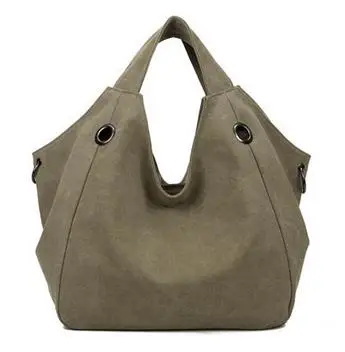 khaki Luxy Moon женские сумки, модные холщовые Большие женские сумки, высокое качество, Хобо, сумки-мессенджеры, известные сумки с ручками, Брендовые женские сумки - Цвет: khaki