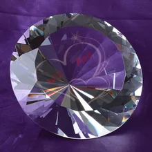 Большой 120 мм прозрачный многогранный кристалл алмаза пресс-папье праздничные Свадебные украшения центральным
